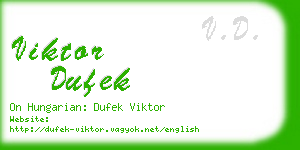 viktor dufek business card